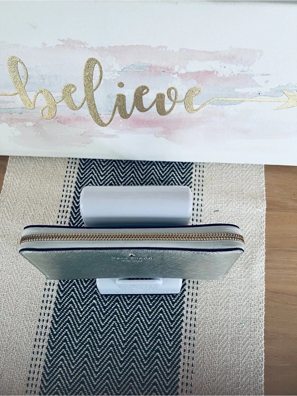 Kate Spade New York Silver Metallic Wallet